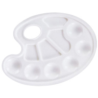 Палитра 15,5х21см овальная 10 ячеек пластик 5746529