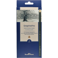 Набор карандашей чернографитных 12шт "GraphixPro" 2H-9В 21-0039