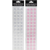 Наклейки Стразы 30х7,5см ромашки 3 цвета СТР2