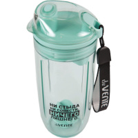 Бутылка-шейкер для воды 400мл "Force" 6х6х17,5см пластик, бирюзовая 8090206