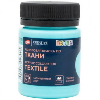 Краска акриловая по ткани 50мл ментоловая Декола 4128594