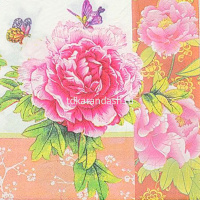 Набор салфеток для декупажа 33х33мм 20шт Цветы Y6783-18