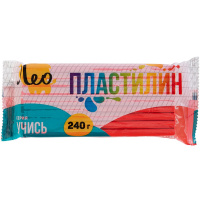 Пластилин "Учись" 240гр красный, в пакете LNMC-240