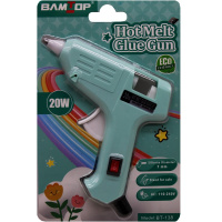 Пистолет клеевой электрический (20Вт) 12х11см диаметр 0,7см, мятный корпус 11569-24