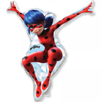 Шар воздушный 84см(33") Фигура "Леди Баг" фольга 901771