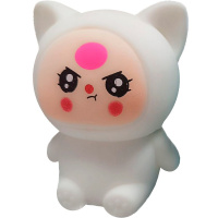 Игрушка-антистресс сквиш "Котик" 10,5х6см белый FX5739