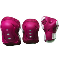 Набор защиты в сетке (нарукавники, наколенники, налокотники) розовый Y7896-18