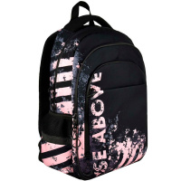 Рюкзак "Дерзкий розовый" 31х44х16см, 600гр, 1 отделение, 5 карманов, черный 68254