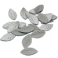 Листья декоративные 3,5см серые 25шт/уп. Y9519-19