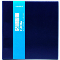 Папка на 4-х кольцах А5(23,5*25см) 30мм синяя пвх 2115.К-201