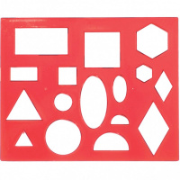 Трафарет геометрических фигур №1 20,5х16,5см, 16 элементов, пластик 12С 836-08