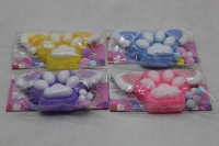 Игрушка-антистресс сквиш "Лапка с ушками" 10х6см с помпонами, 4 цвета FX5729