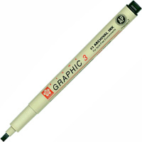 Ручка капиллярная "Pigma Graphic 3" 3мм черная XSDK3#49