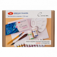 Краски акриловые 12 цветов "Сонет" 10мл туба (палитра, замедлитель, холст, 2 кисти, мастихин) Краски акриловые 12 цветов "Сонет" 10мл туба (палитра, замедлитель, холст, 2 кисти, мастихин)