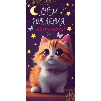 Конверт для денег "С Днем рождения, котенок!" 168х84мм 1804219