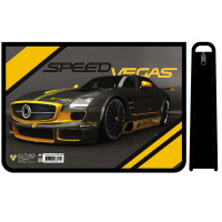 Папка д/труда А4 "Speed Vegas" 325х230х100мм на молнии сверху, пластик ПТР-22