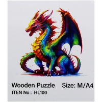 Пазл 14х12,5см дерево M "Дракон" HL100/11338-24