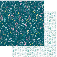 Бумага упаковочная 70см х 1м "Цветы" двухсторонняя WPD-02/39