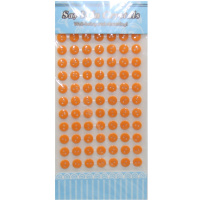 Наклейки Пуговицы d= 10мм 24*12*0,5см оранжевые Y4150-16