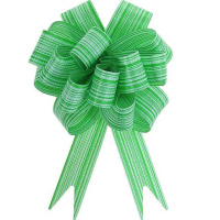 Бант-шар 12см, 1шт, зелен, Y2362-15 3*120, 8секц.