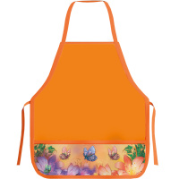 Фартук для труда "Бабочки и лилии" 48,5х39,5см печать на кармане ФДТ-5