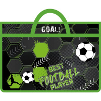 Папка с ручками А3 470х335х50мм "Планета футбола" на молнии пластик ПМ-А3-26