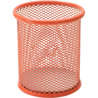 Подставка д/канц.принадлежностей d-91х98мм сетчатая металлическая, розовая Е9153