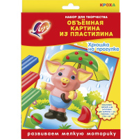 Объемная картина из пластилина "Хрюшка на прогулке" 28С 1683-08