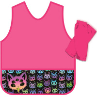 Фартук-накидка для труда "Creepy cats" 56,8х40,5см с нарукавниками, печать на кармане ФН-1