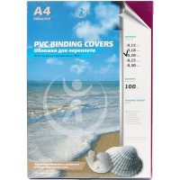 Обложка для переплета 100 листов А4 0,20мм пвх красный 4411