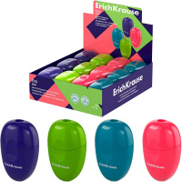 Точилка 1 отв. "Eva Reef" 38х24х59мм с контейнером, пластик, 4 цевта корпуса 60037