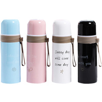 Термос 350мл с надписью, 4цв. металл Y9782-19