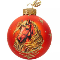 Шар 100мм "Конь златогривый 1" в подарочной упаковке КУ-100-254013/1