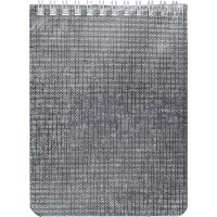 Блокнот А6 40л "METALLIC. Серебро" клетка бумвинил на гребне 059257