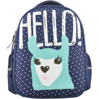 Рюкзак "Лама-кокетка" 30х38х20см, 1000гр, 2 отделения, 2 кармана, синий 12-001-122/02