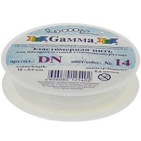 Эластомерная нить 0,6ммх18м белый №14 термополиуретан DN