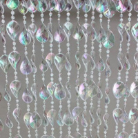 Бусы 1,8м 15мм, прозрачные, перламутровые Y10470-24