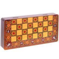 Игра настольная 3 в 1 (шахматы, шашки, нарды) 39,5х20х6см 676629