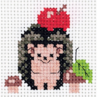 Набор для вышивания "Маленький ёжик" 9,5х9,5см (канва, нитки, игла, схема) 8-330