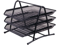 Набор из 3-х лотков горизонтальных сетчатых 35х29,7х27,5см металл, черный E9181
