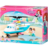 Конструктор "Розовая мечта. Врач на вертолете" 163 детали 28х23х5см пластик (2 фигурки) M38-B0798