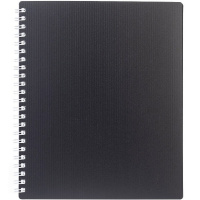 Тетрадь А5 80л клетка "Velvet. Черная" на спирали пластиковая обложка 081573