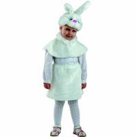 Карн.костюм Зайка р.28 рост 110см (головной убор, накидка, юбка) 105-110-56