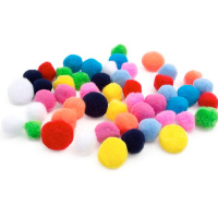 Набор помпоны пушистые, цвет и размер ассорти XC2397