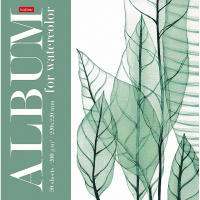 Альбом д/акварели 22х22см 20л 200г/м2 100% целлюлоза "Цветочное вдохновение" склейка, жест.подложка
