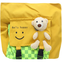 Сумка "Hello happy" 33х37см 1 отделение, 1 карман, текстиль, с игрушкой, оранжевая BX23200