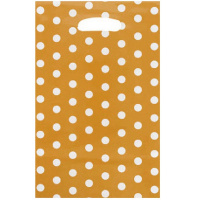 Пакет подарочный "Горошек" 17,5х25см фольга оранжевый Y9003-19