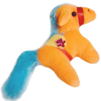 Брелок мех. Лошадь 8х7см, 6 цветов Y247-13