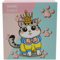 Конструктор 3D "Кот с короной" 875 деталей 13,5х15х8см пластик 18404BA