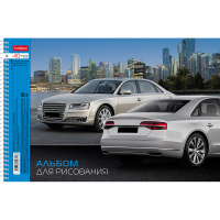 Альбом для рисования А4 40л "Престижные авто" на спирали, перфорация на отрыв, 5 дизайнов 004146